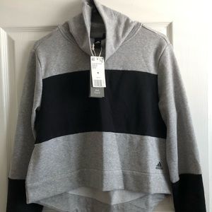 Adidas Mock Neck Colorblock Sweatshirt
